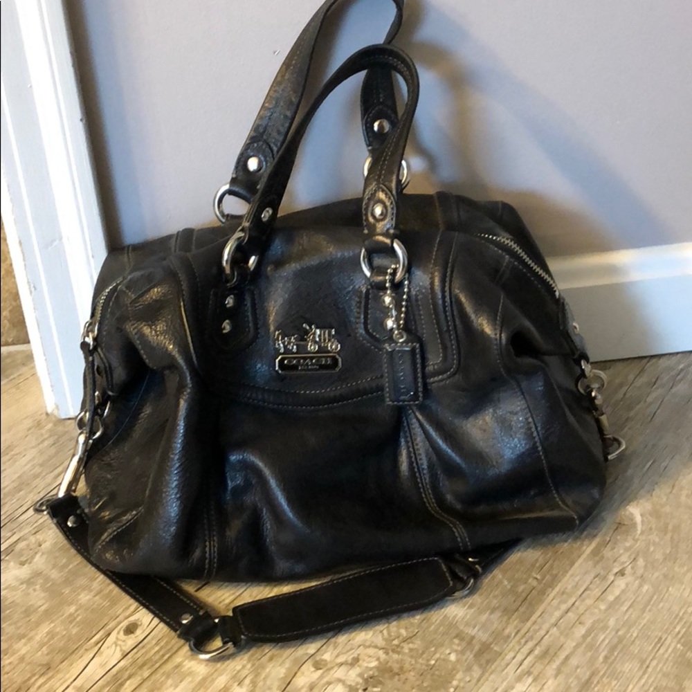 Coach Black Leather Satchel